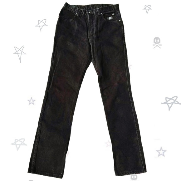 Harley-Davidson Other - Harley-Davidson Black Denim Jeans Men’s 30 Bootcut Moto Biker Style Y2K Gothic